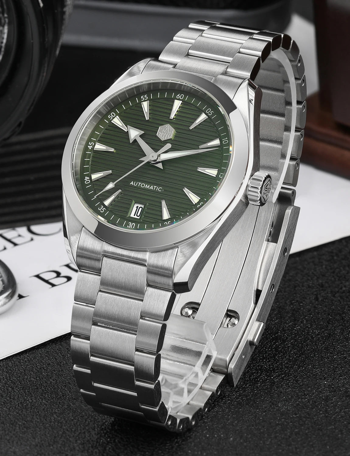 San Martin 38mm Chronometer Men Watch SN0113W V2 ST2130 Automatic Movement Sapphire BGW9 Luminous Waterproof 100m Watches