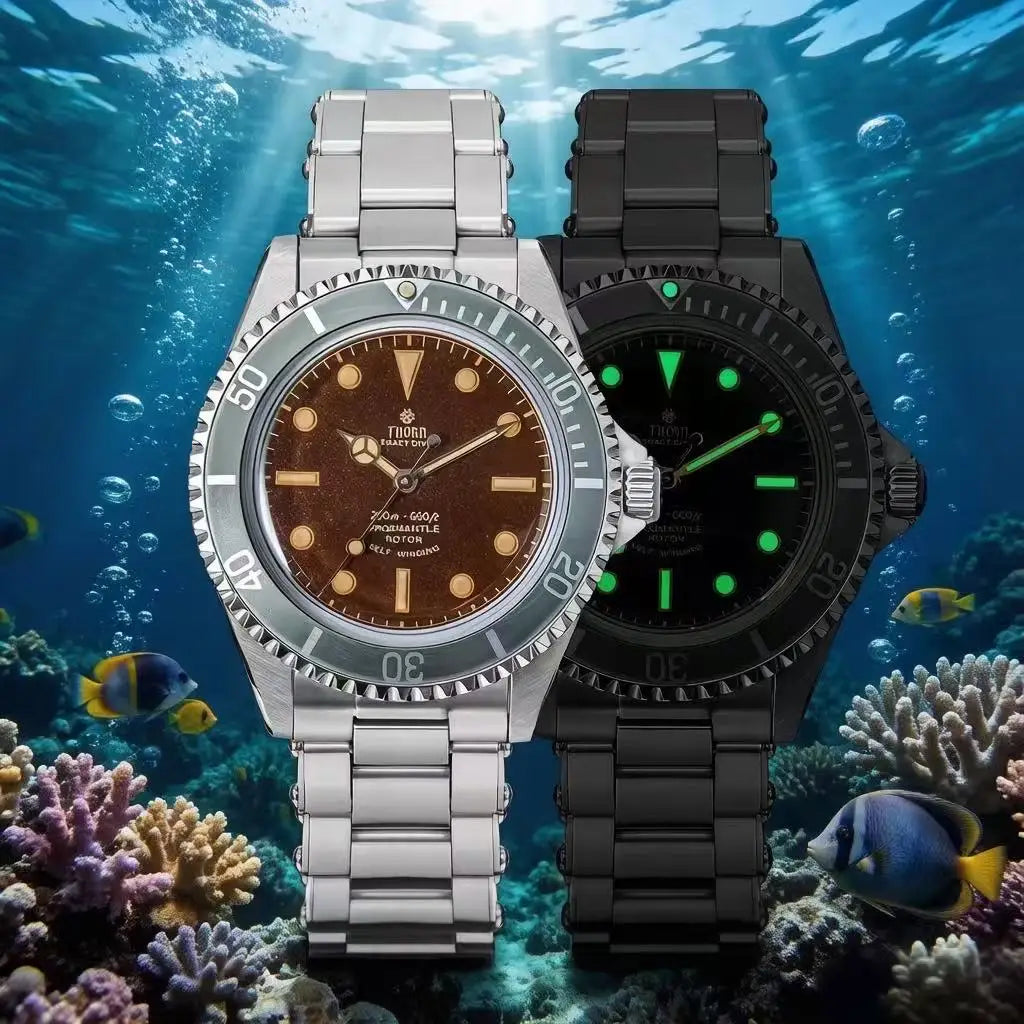 THORN T023 New Diver Watch for Men, PT5000 Automatic, 40MM Mechanical Wristwatch, Sapphire, 200m Waterproof Vintage Luxury