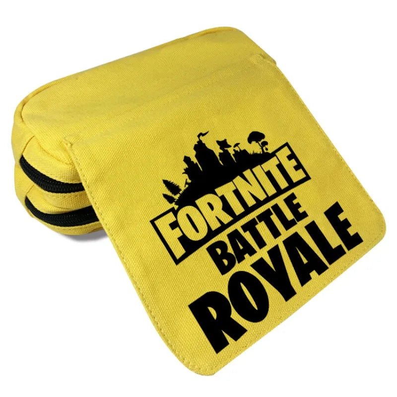 Детски несесер Fortnite, многофункционална кутия за ученически пособия, детски несесер с голям капацитет и двоен слой