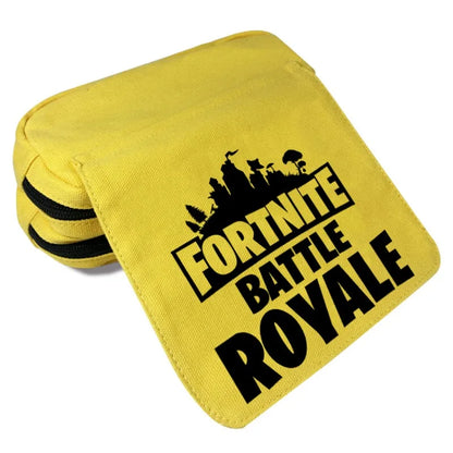 Детски несесер Fortnite, многофункционална кутия за ученически пособия, детски несесер с голям капацитет и двоен слой
