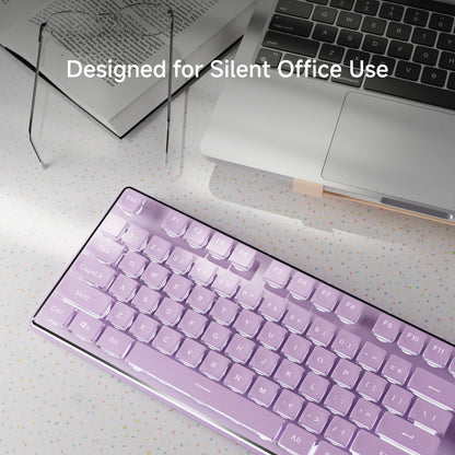 Tastiera cablata silenziosa EWEADN V3 per ufficio e gaming, design con tasti Film Key, ergonomica, per Windows/Laptop/PC/Desktop, accessorio e-sport