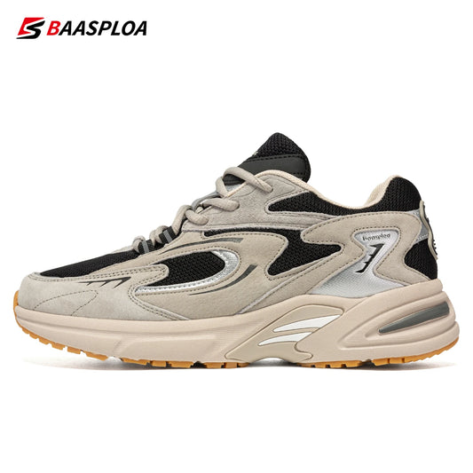 Baasploa New Running Shoes Men Outdoor Fashion Lightweight Mesh Sports Shoes Male Casual Breathable Non-Slip Walking Shoes