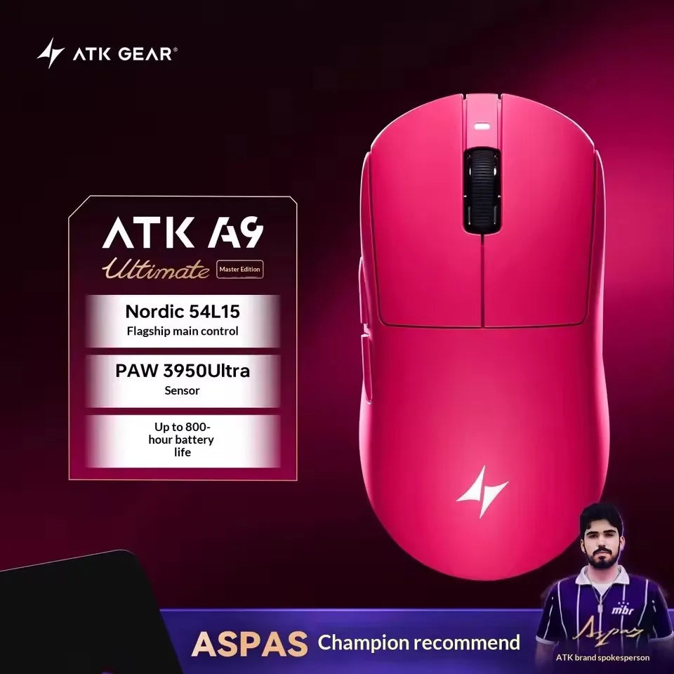 ATK Dragonfly A9 SE Plus Pro Max Ultra Wireless Gaming Mouse NearLink Ultra-lightweight Tri-mode Dual 8K Ergonomic E-sports Mouse