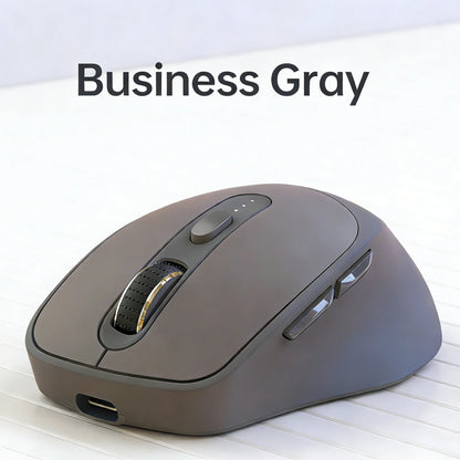 Ratón inalámbrico FREEWOLF X7 Bluetooth 2.4G de modo dual, silencioso, recargable, 4000DPI, con indicador de batería, ergonómico para PC, Mac y portátil