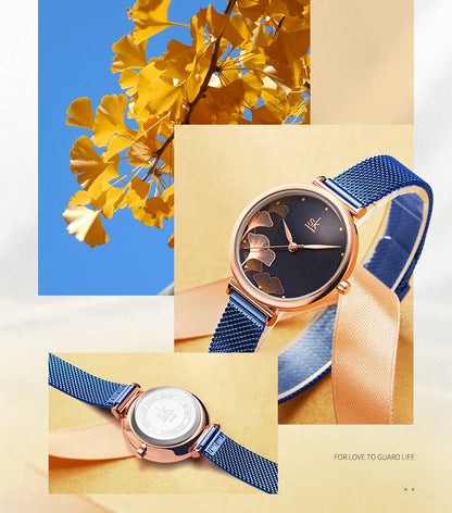 Shengke Originale Design Woman Watches Fashion Lucky Clover Fashion Women's Quartz Wristwatches Top Luxury Elengent Female Clock