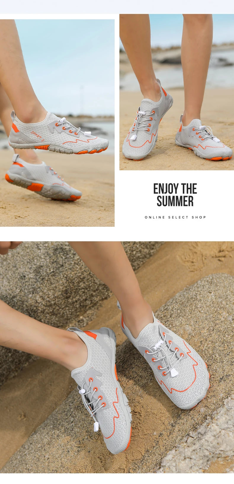 Men wading shoes barefoot quick-drying beach shoes outdoor non-slip upstream swimming diving shoes women water sports shoes