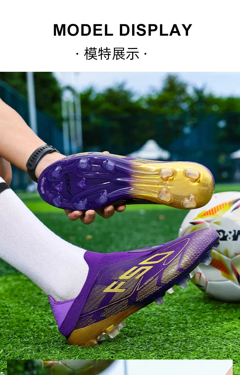 New Men’s Football Boots High-Quality Soccer Shoes Sneakers Match Indoor Non-Slip Grass Cleats High-Top Futsal Hot-Selling Outdoor