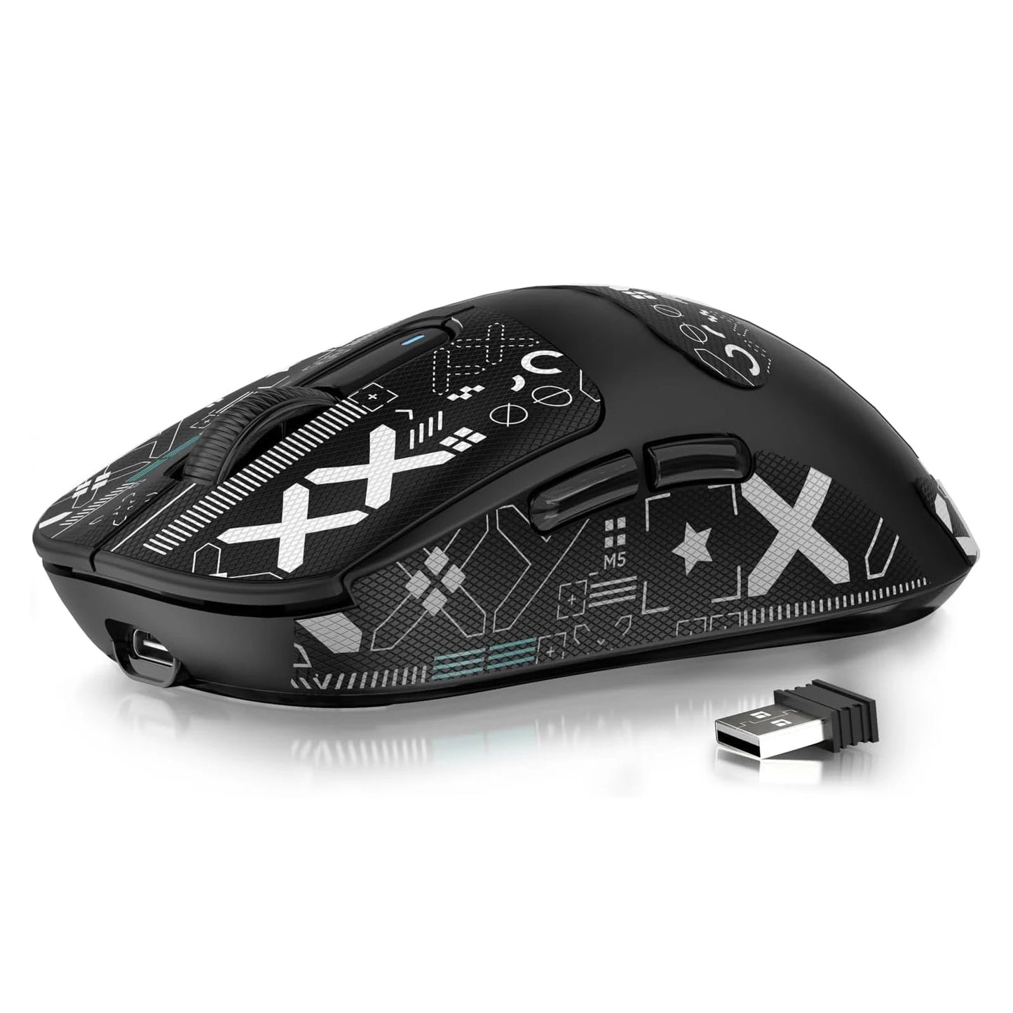 ATTACK SHARK X3 leichte kabellose Gaming-Maus, 49g Tri-Mode, PAW3395 26K DPI Sensor, 200h Akkulaufzeit, 5 programmierbare Tasten
