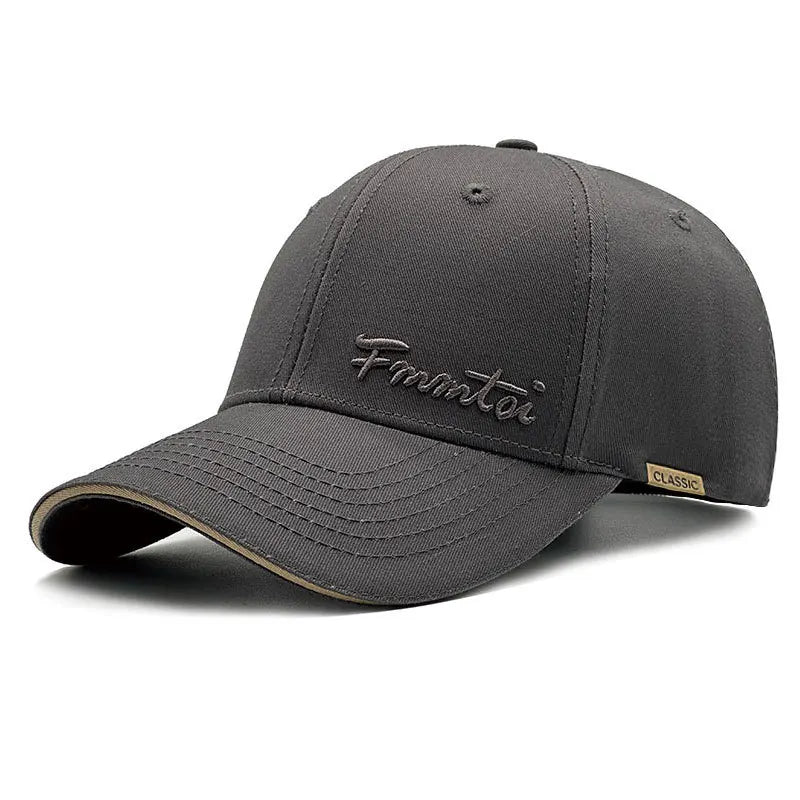 2026 New Men's Big Size Outdoor Sun Protection Baseball Cap, Hard Top Slim Face Fashion Peak Hat Unisex