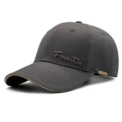 2026 New Men's Big Size Outdoor Sun Protection Baseball Cap, Hard Top Slim Face Fashion Peak Hat Unisex