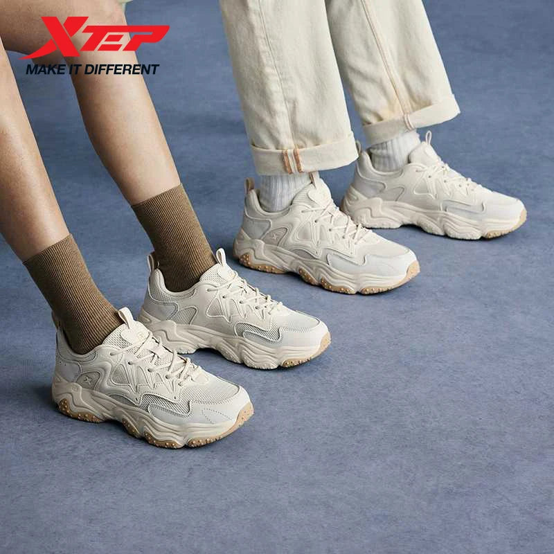 Xtep Casual Shoes 2025 Spring And Summer Lightweight Sports Shoes Thick Sole Fashionable Street Style Sneakers 875319320004