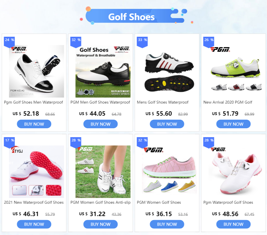 PGM Men Golf Shoes Waterproof Sports Shoes Rotating Buckles Anti-Slip Sneakers Multifunctional Golf Trainers
