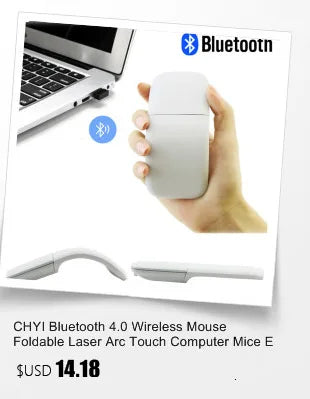 Bluetooth Wireless Arc Touch Mouse For Microsoft PC Laptop 1200DPI Optical Folding Mouse Slim Notebook Gaming Computer Mice