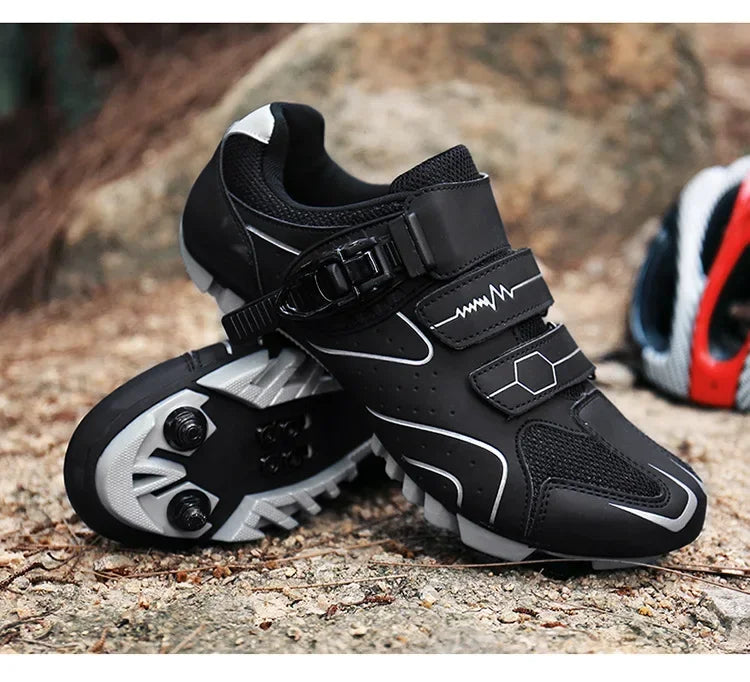 Unisex Hard Sole Cycling Shoes – 4-Season Road Bike Lock Pedal Shoes for MTB Outdoor Sports