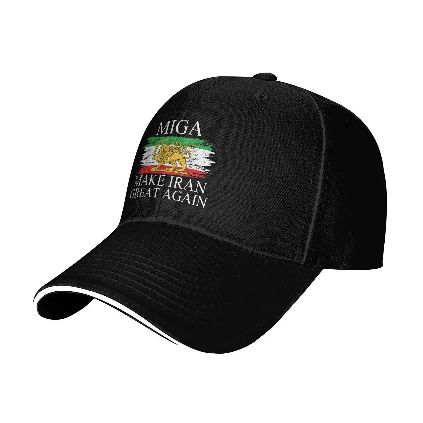 Make Iran Great Again Emblem Of Iran MIGA Gift Sun Baseball Cap Summer Unisex Trucker Hat High Quality Baseball Caps