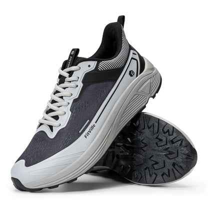 FitVille Men's Wide Toe Box Shoes, Cushioned Sneakers, Non-Slip, Lightweight, Breathable Running Shoes for Swollen Feet