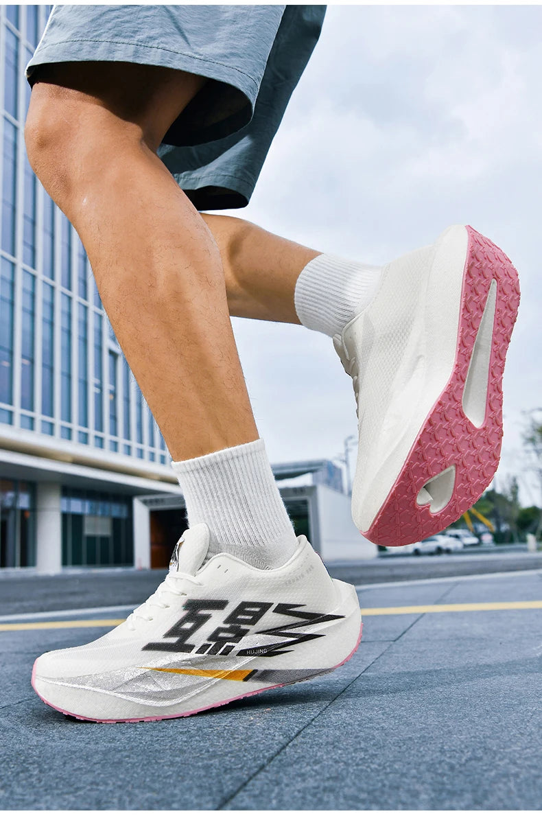 Running Shoe Men Sports Carbon Board Speciality Breathable Lightweight Women's Comfortable Athletic Nonskid Sneakers﻿ Marathon
