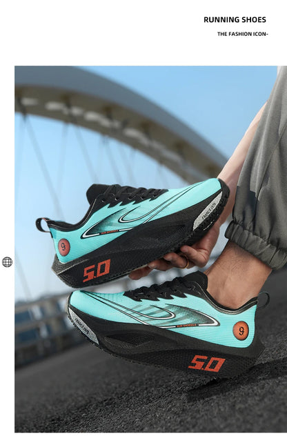 Unisex 2025 Full Carbon Plate Running Shoes, Professional Marathon Racing Lightweight Bounce Cushion Breathable Sports Sneakers