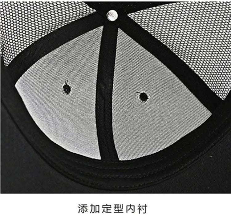 65-70cm Large Size Mesh Baseball Cap, Big Head Circumference Hat Summer Men's Breathable Sun Hats