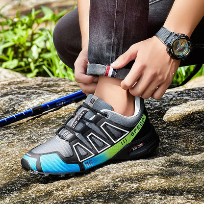 Men’s Lockless Cycling Shoes, Outdoor Mountain Cross-Country Non-Slip Hiking Shoes, Breathable Sports Shoes, Road Cycling Shoes