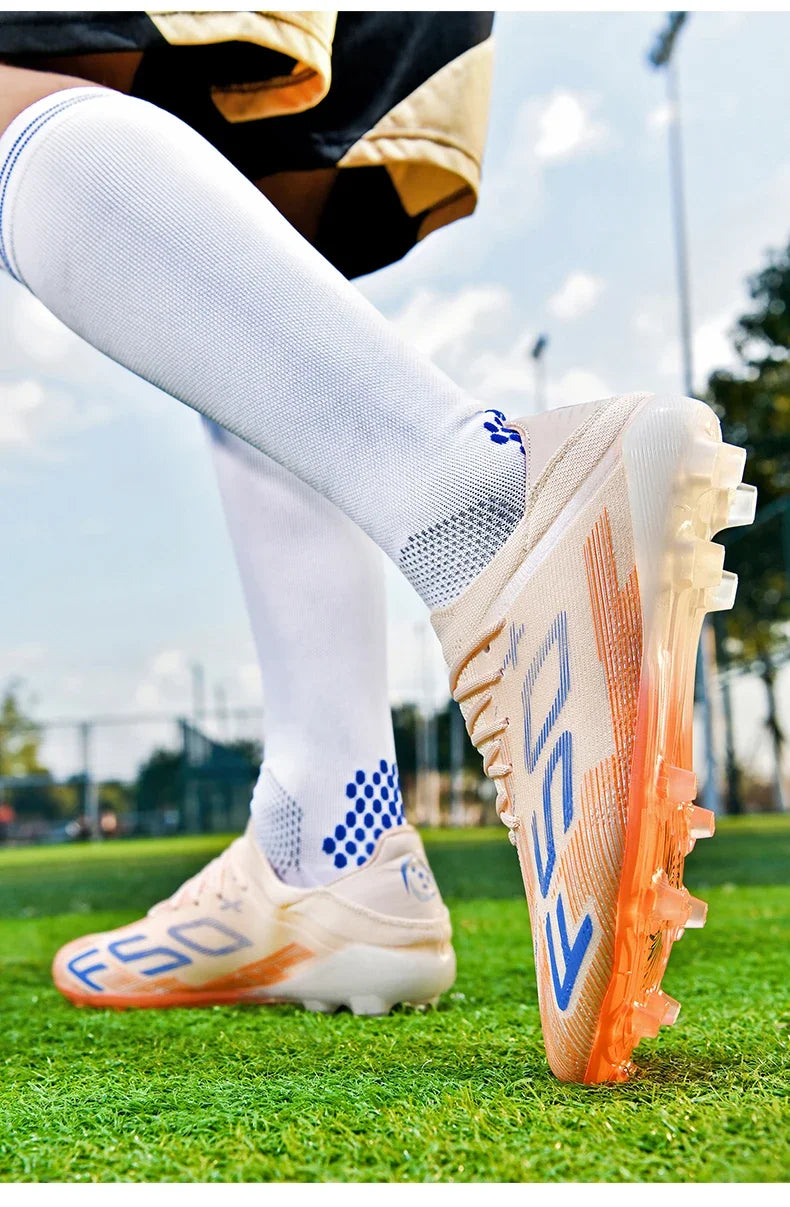 New Men’s Sneakers Match Grass Cleats High-Quality Soccer Shoes Futsal Football Boots Non-Slip Indoor Hot-Selling High-Top Outdoor