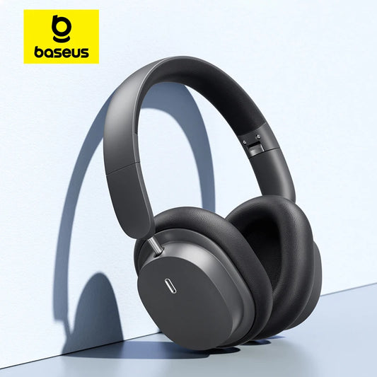 Baseus Bowie D05 Bluetooth 5.3 Wireless Headphones with 40mm HiFi Driver, 70H Battery Life, Spatial Audio, Foldable Over-Ear Headset