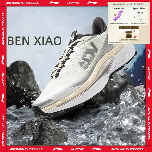 Li-Ning Men's BEN XIAO Trail Running Shoes LN DWR Water Repellent Breathable Support Stable LiNing Mountain Sports Shoes ARNV015