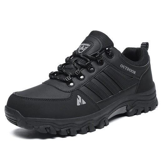 Men's Hiking Shoes outdoor waterproof Leather Anti Slip Comfortable Hunting Walking Shoes Wear-resistant Casual Sneakers
