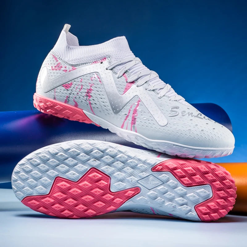 Oversized-Fußballschuhe für Jugendliche und Kinder, komfortables flexibles Design, stabile rutschhemmende Performance für Outdoor-Feldsportarten