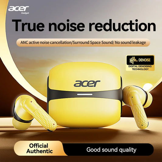 Acer OHR548 Wireless Bluetooth Headphones with ANC, Stereo Sound, Low Latency Gaming Earbuds, Bluetooth In-Ear Headphones with Charging Case