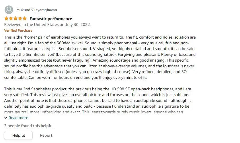 Sennheiser Wired In-Ear Earphones HiFi TrueResponse Dynamic Driver Detachable Cable Noise Isolating Studio Monitoring Hot Sale