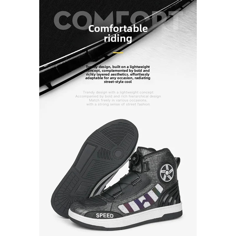 Motorcycle Professional Protective Riding Boots Four Season New Fashion Breathable Anti-Slip Men's Outdoor Off-Road Riding Shoes