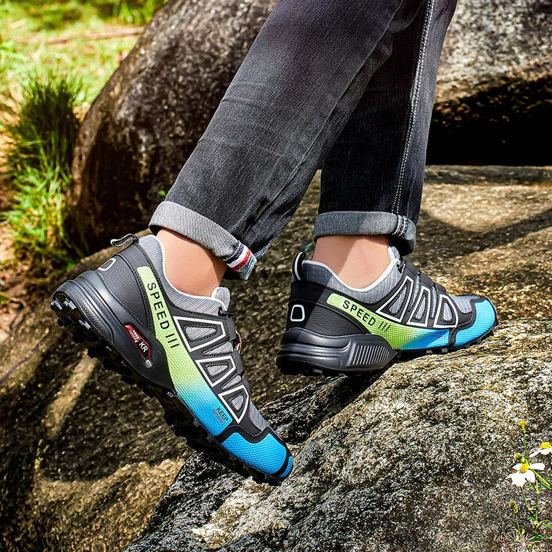 Men’s Hiking Shoes Waterproof Outdoor Lace-Up Sports Shoes Women’s Bicycle Casual Shoes Non-Slip Field Tactical Training Shoes