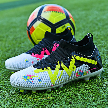 Fashion AG FG football shoes PU Fabric Lightweight Upper TPU Wear Resistant Sole Non-slip For Men Women Training Match