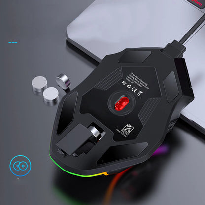 12800DPI Gaming Mouse RGB Gaming Mouse Gaming Mouse RGB Wired 12800DPI 12 Keys Macro Definition Computer Replacement Accessories