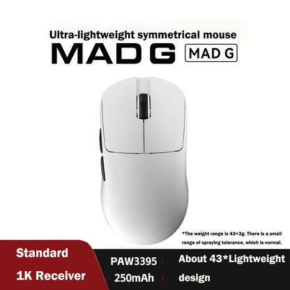 FGG Madlions Mad G Pro Max ultraleichte kabellose Maus Original 8K HZ Dual-Mode mit niedriger Latenz PAW3395 Gamer-Zubehör Geschenke