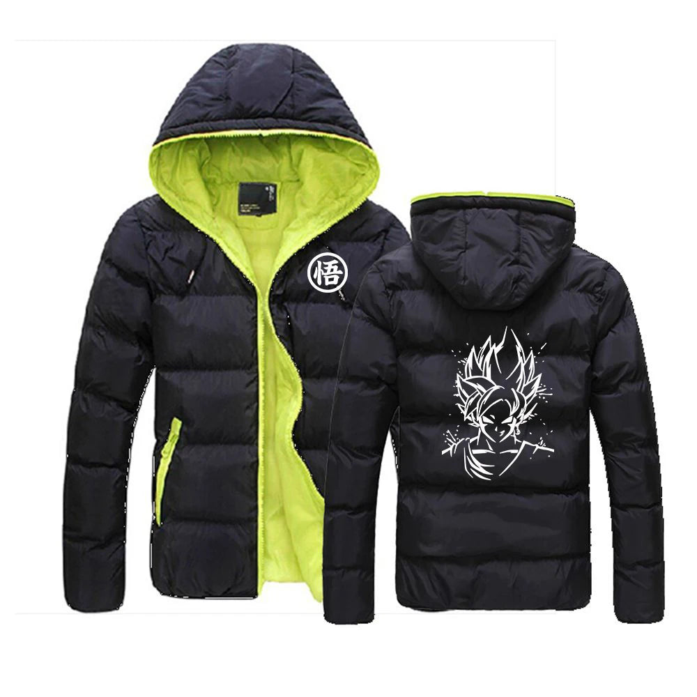 2026 Dragon Ball GOKU Anime Print Autumn And Winter Men's New Six-color Cotton-padded Warm Zipper Jackets Casual Fashion Coats