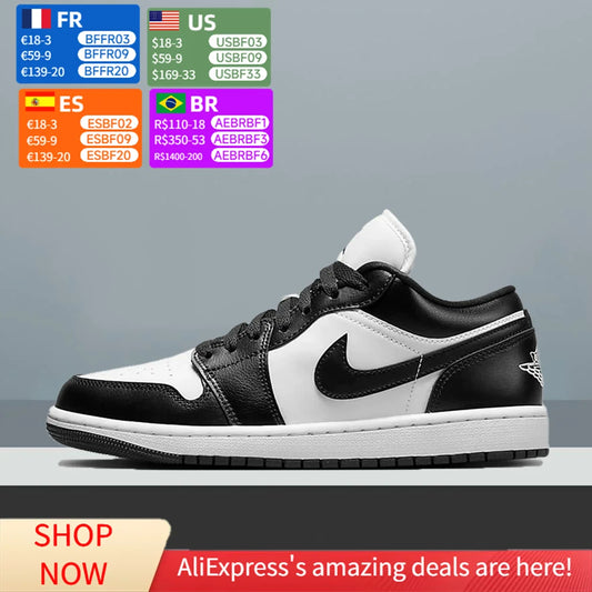 Nike Air Jordan 1 Low Unisex Basketball Shoes, Classic Cushioned Comfort Lightweight Support for Sport Casual Wear DC0774-101