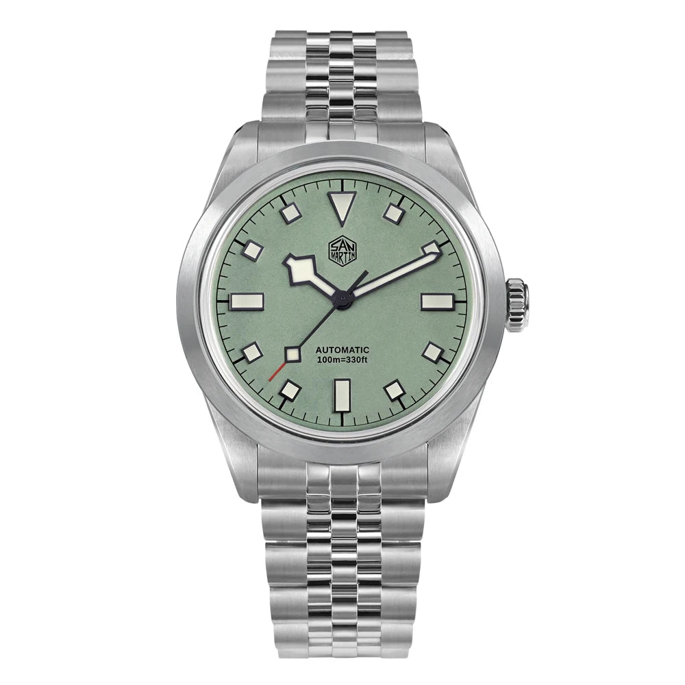 San Martin 38mm Men Sport Watch Fashion Luxury Explore Climbing Automatic Mechanical Sapphire Waterproof 5 Links Bracelet BGW-9