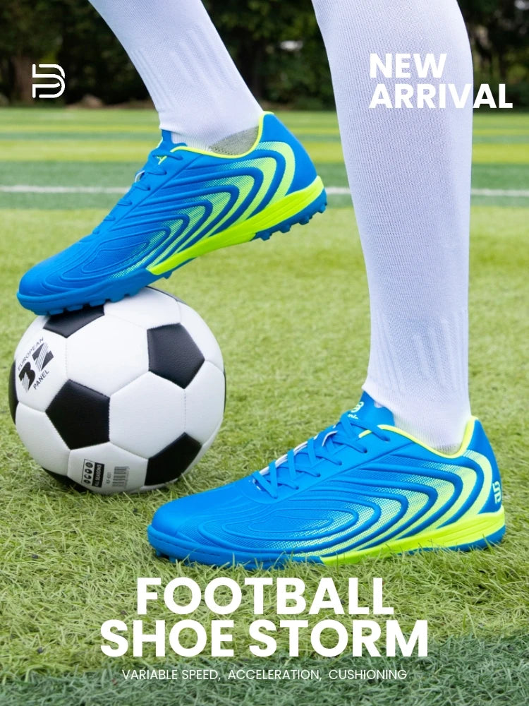 Baasploa Herren Profi-Fußballschuhe Outdoor rutschfeste Trainings-Sportschuhe für Männer leichte Leder-Fußballschuhe Chuteira Campo