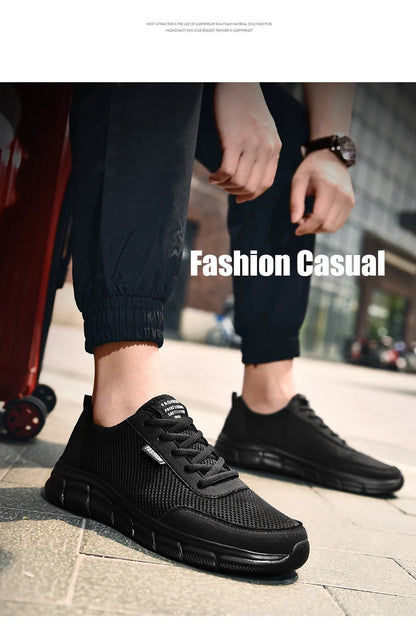 Men's Summer Sneakers Casual Running Shoes Breathable Walking Mesh Lightweight Sports Shoes Comfortable Fashion Shoes Zapatillas