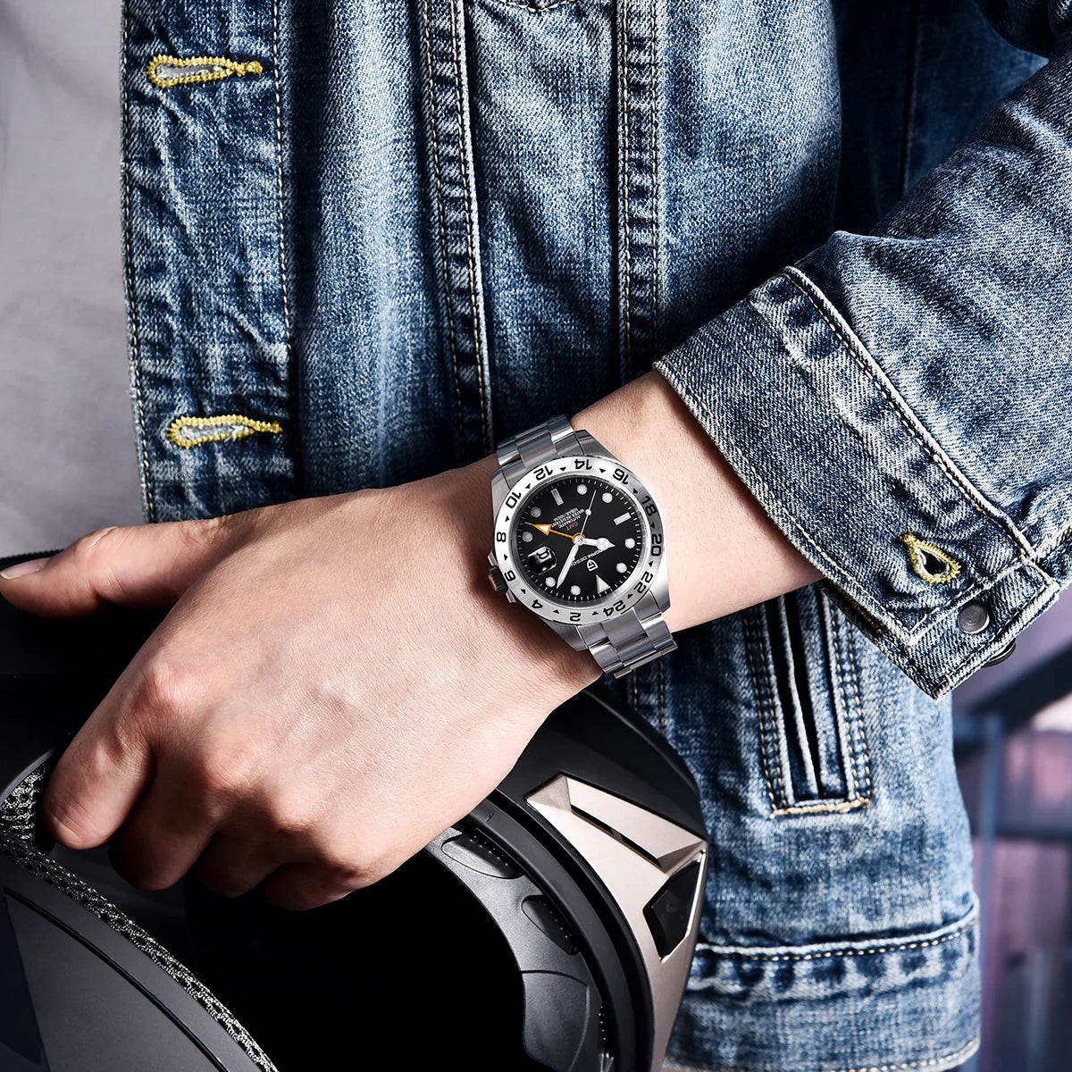 Pagani Design 2026 Nuevo reloj de buceo para hombre 42mm zafiro mecánico automático GMT 100m resistente al agua PD1682