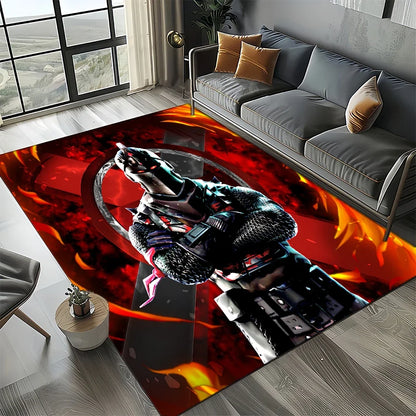 2025 Games 3D F-Fortnite Cartoon Carpet Rug for Living Room Bedroom Home Sofa Decoration, Kids Play Area Rug Non-slip Floor Mat