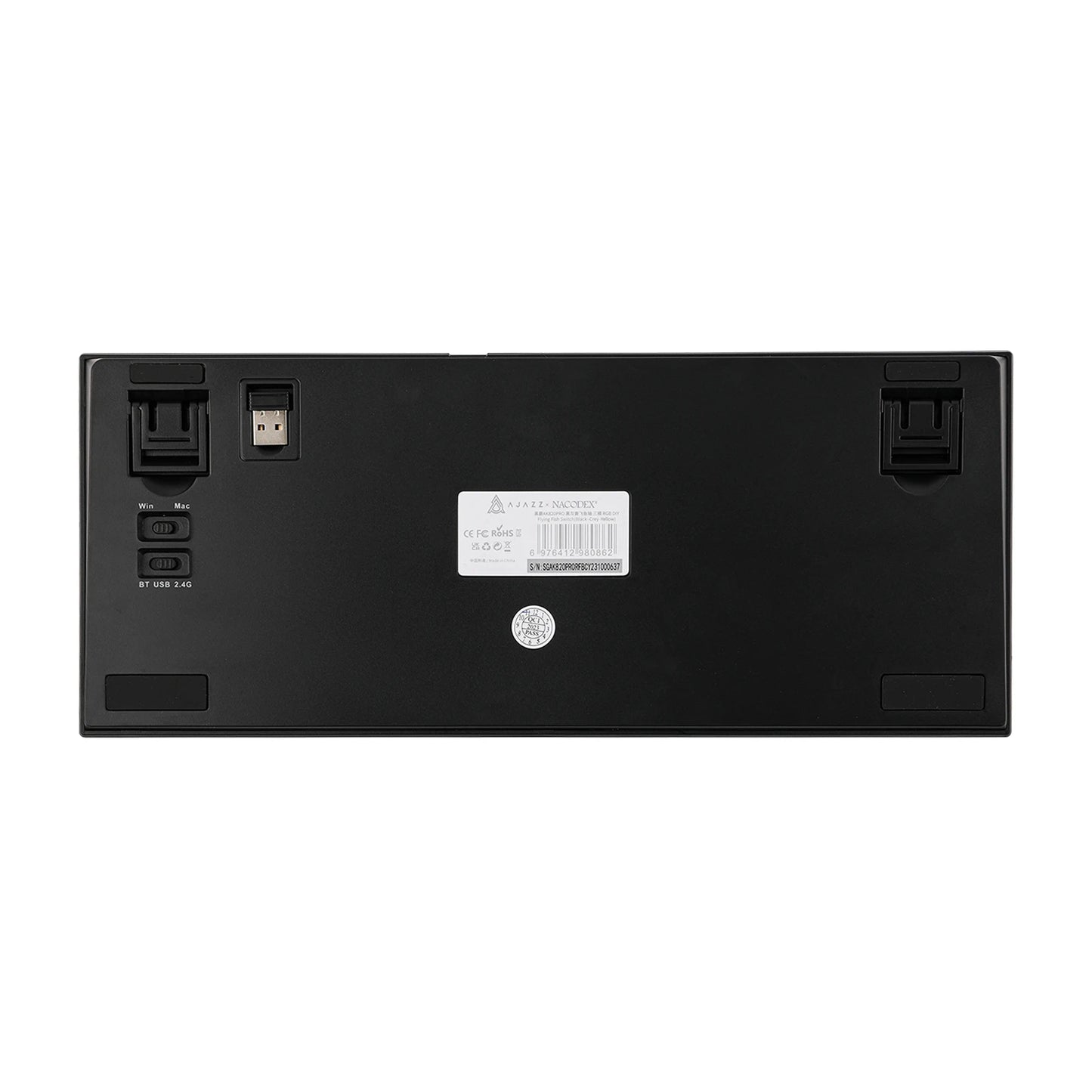 Ajazz AK820 Pro 75% mechanische Tastatur mit Gasket-Mount, Bluetooth 5.1/2.4G, kabellos/kabelgebunden, mit TFT-Bildschirm für Mac/Win