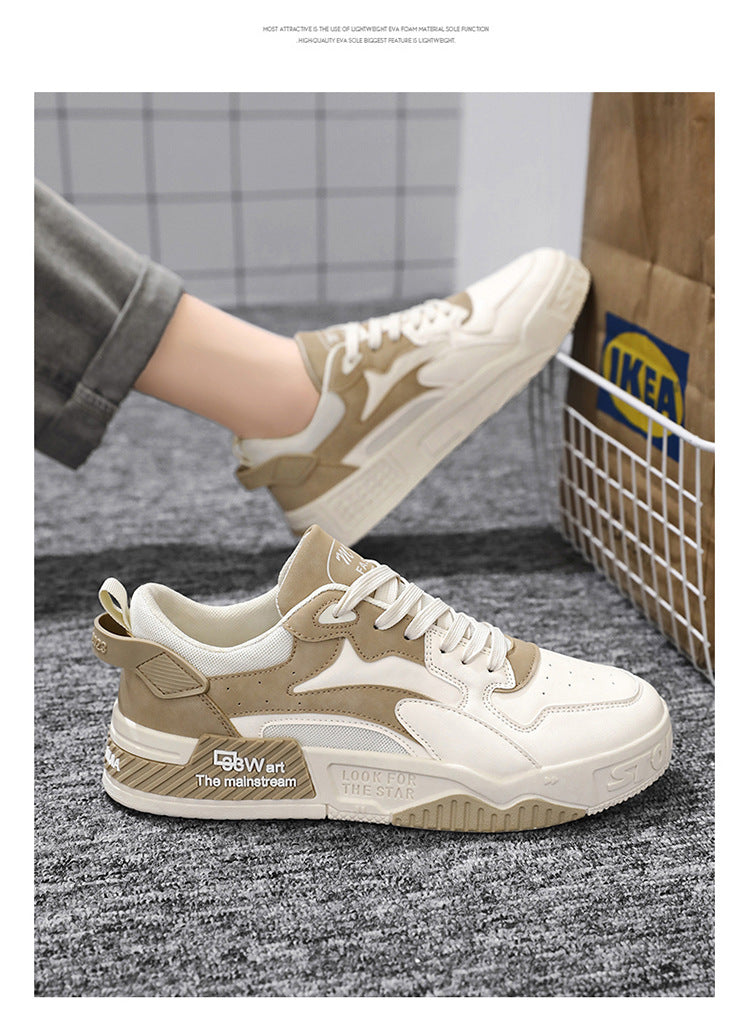 New Autumn Men’s Sneakers Comfortable Platform Shoes 2023 Trend Lace-up Vulcanized White Casual Sneakers Zapatillas