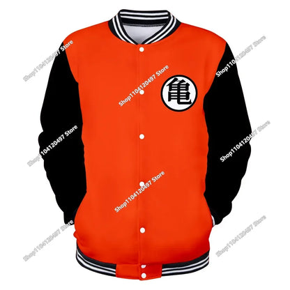 Uniforme da baseball streetwear Dragon Ball per uomo e donna, costume Son Goku per adulti, giacca primaverile e autunnale, cardigan, felpa, idea regalo