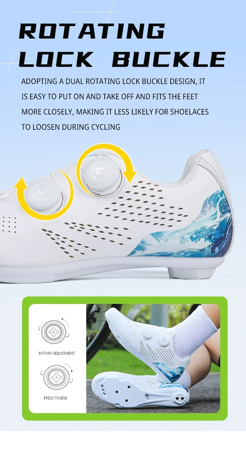 Professioanal Men Road Cycling Sneakers Bike Shoes SPD MTB Sole Flat Racing Speed Trail Mountain Bicycle Footwear Pedal Sports