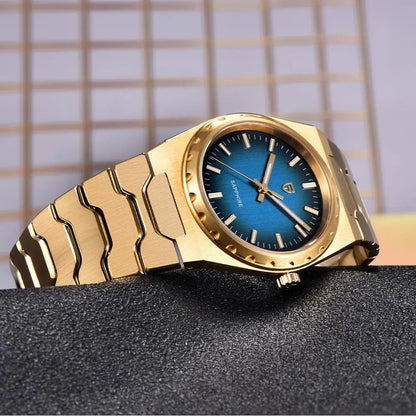 PAGANI DESIGN Men's Quartz Watches Ultra-Thin 7mm Series 37mm Sapphire Stainless Steel Waterproof Watches for Men TMI VJ21