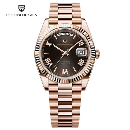2026 New PAGANI DESIGN Rose Gold Luxury Men's Watches Automatic Mechanical Watch For Man AR Sapphire Waterproof Date Men Clock