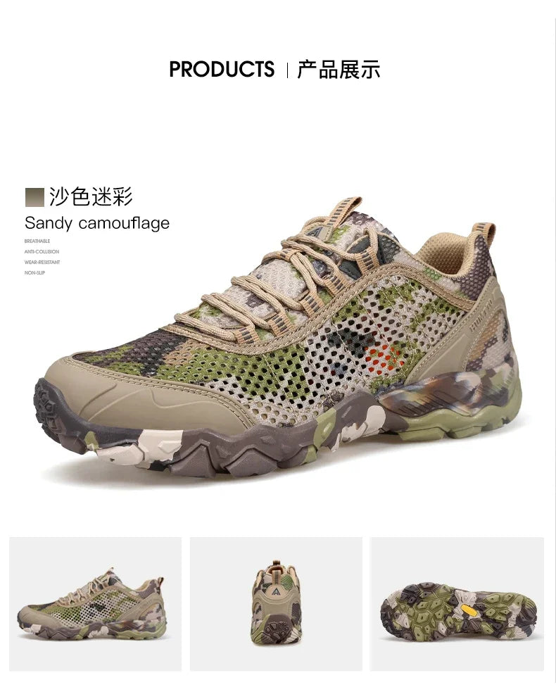 HUMTTO Men's Non-slip Sports Breathable Summer Hiking Shoes Outdoor Luxury Designer Trekking Climbing Sneakers